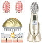 Лазерная расческа для волос Microcurrent RF для роста волос, мощная щетка для массажа кожи головы, лазерная светильник вая терапия против выпадения волос