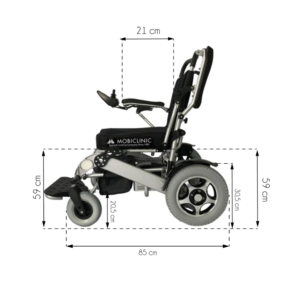 Электрическая инвалидная коляска | Складная Алюминий Автон. 34 км 24 В светильник