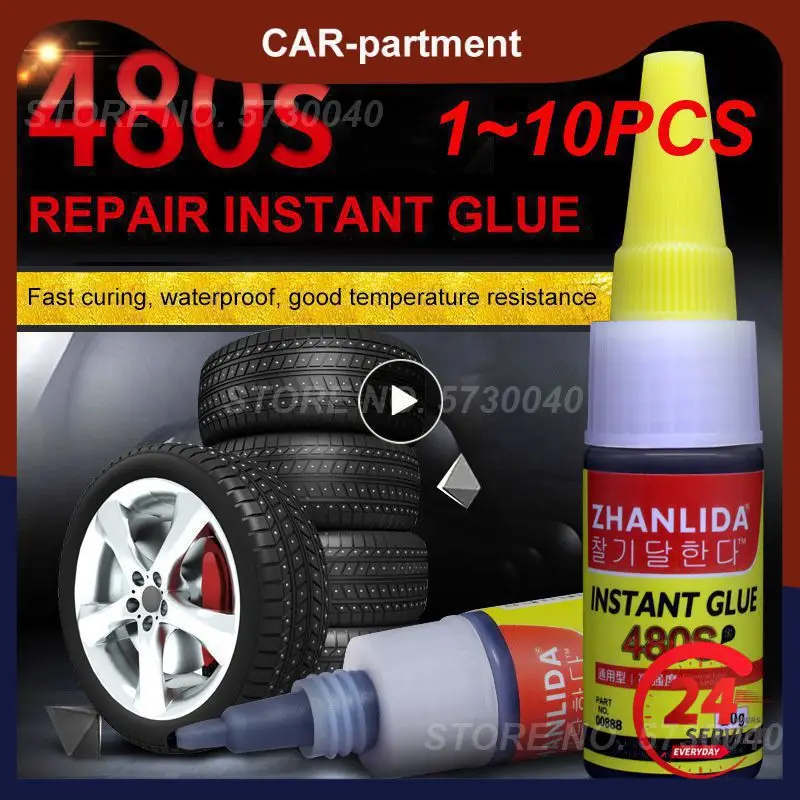 

1~10PCS Black Glue Car Tire Strong Repair Glue Universal Truck Motorcycle Inner Tube Puncture Quick Repair Glue Agent