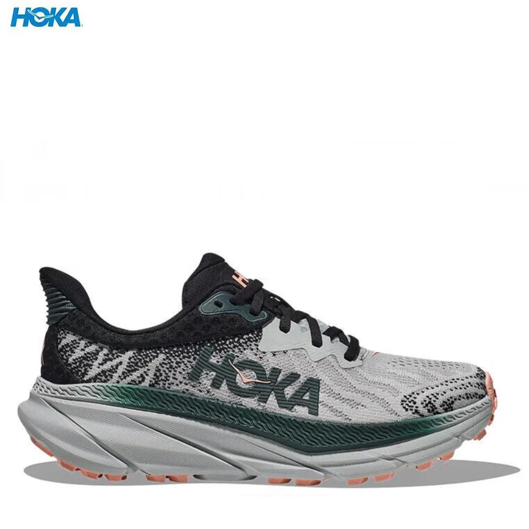 

Hoka OneOne Challenger ATR 7 Mist Grey Red Pine Sport Running Shoes Breathable Anti Slip Men Lifestyle Outdoor Hiking Sneaker