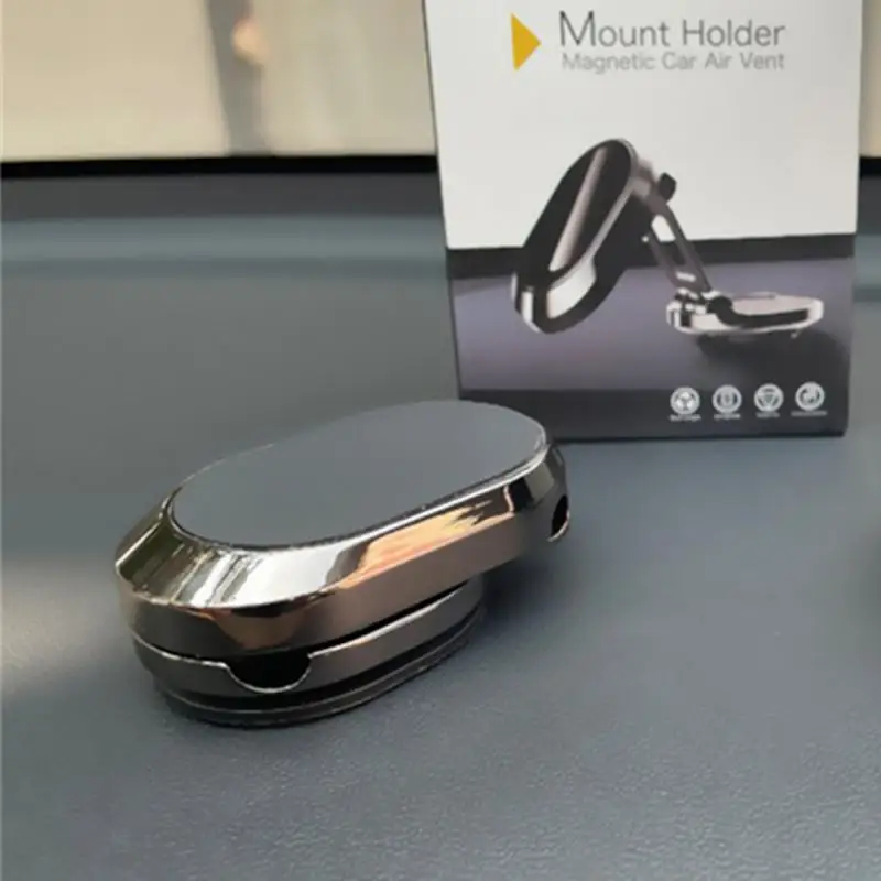 

Zinc Alloy Suction Car Cell Phone Holder Reliable Navigation Holder Gps Support Folding Mobile Phone Stand 76g Durable Magnet