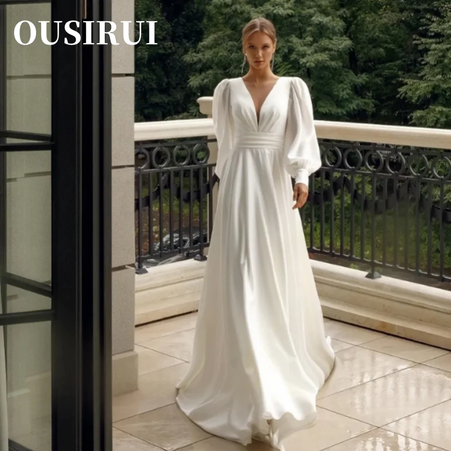 Свадебные платья OUSIRUI с коротким шлейфом сексуальный пошив на заказ для невесты