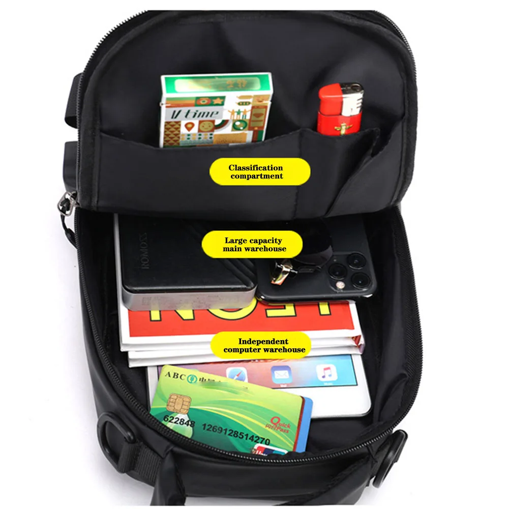 Anti Theft Shoulder Bag Cross-body Bags With USB For Travel Cycling