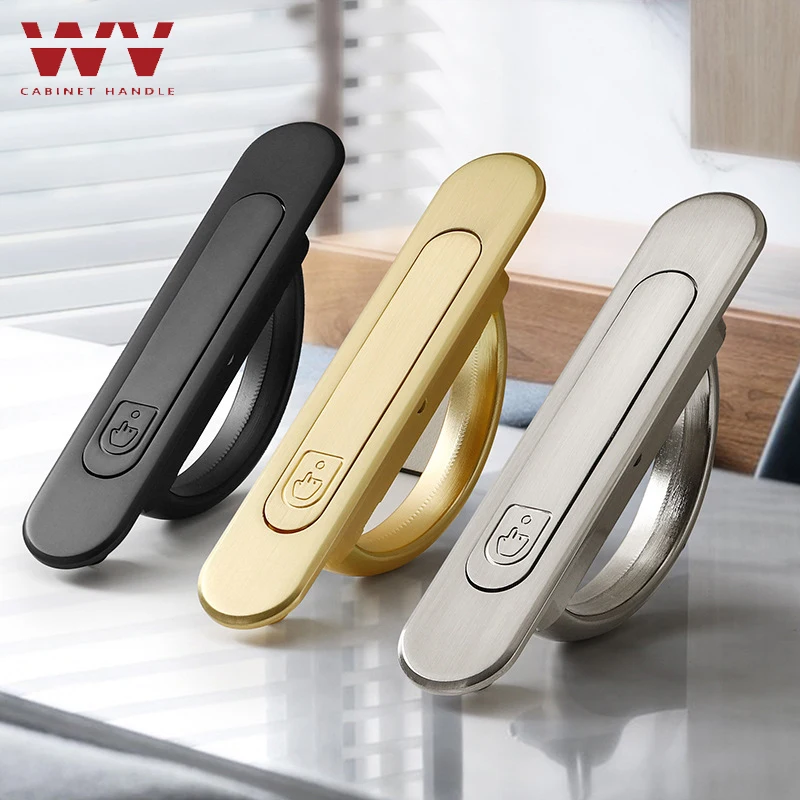 

WV Tatami Handles Cabinet Handles Black Gold Zinc Alloy Kitchen Cupboard Pulls Drawer Knobs Bedroom Door Furniture Hardware