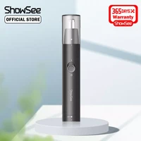 showsee electric mini nose hair trimmer portable ear nose hair shaver waterproof clean comfortable safer low noise cutter