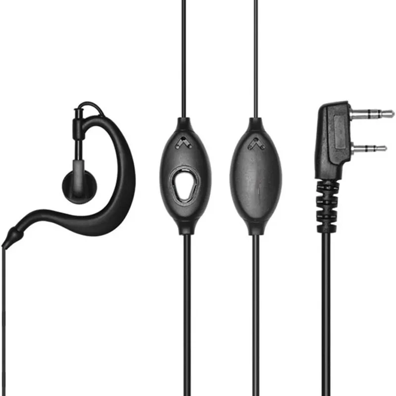 10 Pack Walkie Talkie 2 Pin K Head PTT Earpiece Headset Mic UV 5R/5RA/5RA+/5RB/5RC/5RD/5RE/5RE+ 666s 777s 888s Two-Way Radio