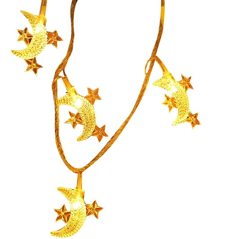 Retail Moon Mini Star String Lights Battery Operated,16.4Ft 50Led Twinkle Lights String Lights For Patio Garden, Wedding
