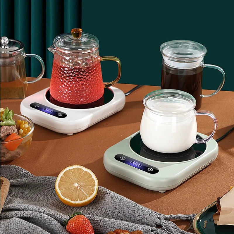 

220V Cup Heater Coffee Mug Warmer 100°C Hot Tea Makers Electric Hot Plate Timing 4 Gear Fast Heating Pad Milk Tea Warm Coaster