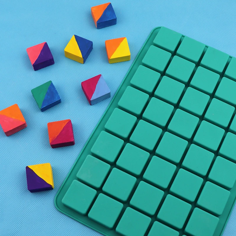 

40 Even DIY Baking Square Chocolate Mold Silicone Handmade Cake Ice Cube Mold High Temperature Resistant Cycle Children's Party