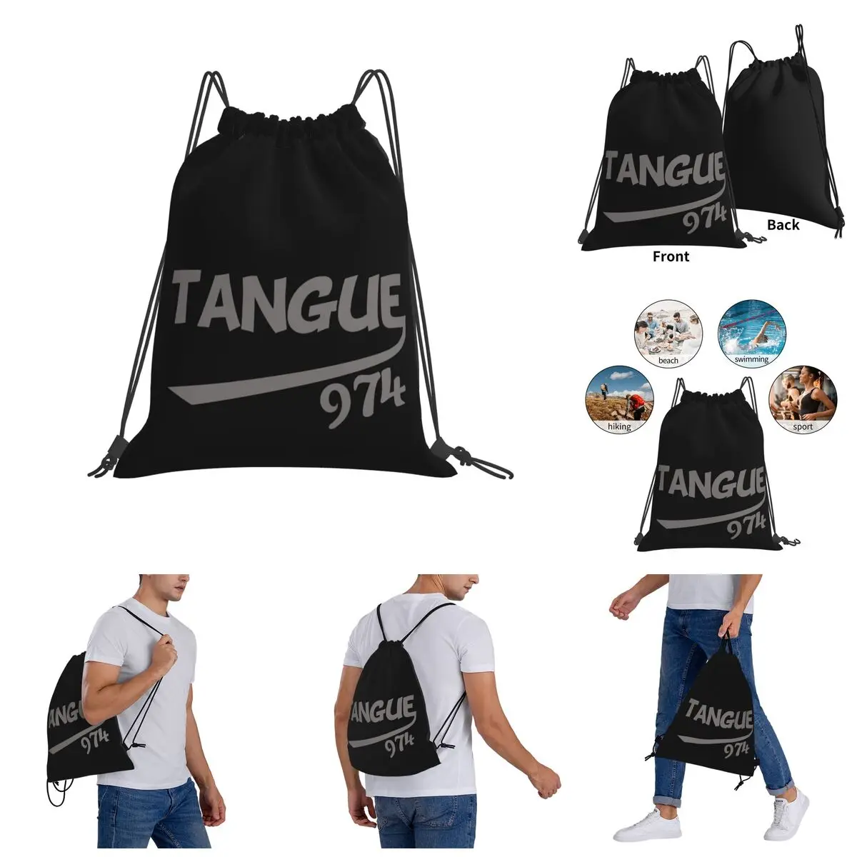 

Tangue 974 Reunion Islandby B Buzz Drawstring Bags Gym Bag premium Backpack Funny Geek R248 Blanket roll