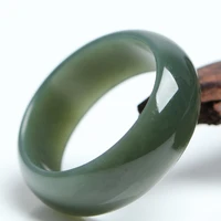 natural cyan jade rings jewelry gemstone band ring jade stones for men jewellery emerald rings natural stone jewelry
