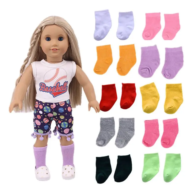 

Hot Sale Kawaii 5 Items /Lot Kids Toys Lovely Doll Accessories 43 cm Sock Sunglasses Free Shipping Things For Americal Girls DIY