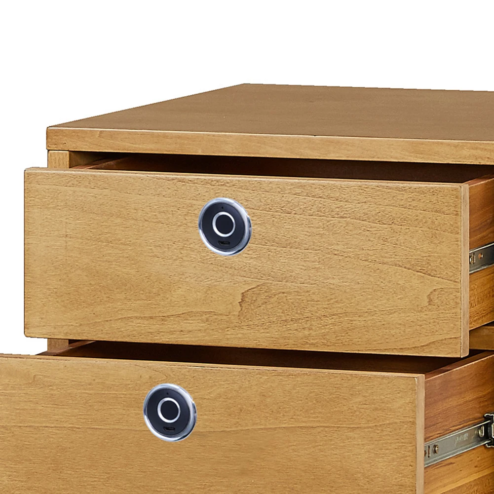 

Intelligent Drawer File Cabinet Fingerprint Lock Anti-Theft Security Padlock Kit