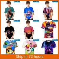 short sleeve fashion t shirt browings leon and starcrow 3d t shirts fashion boys girls kids tees teen clothes