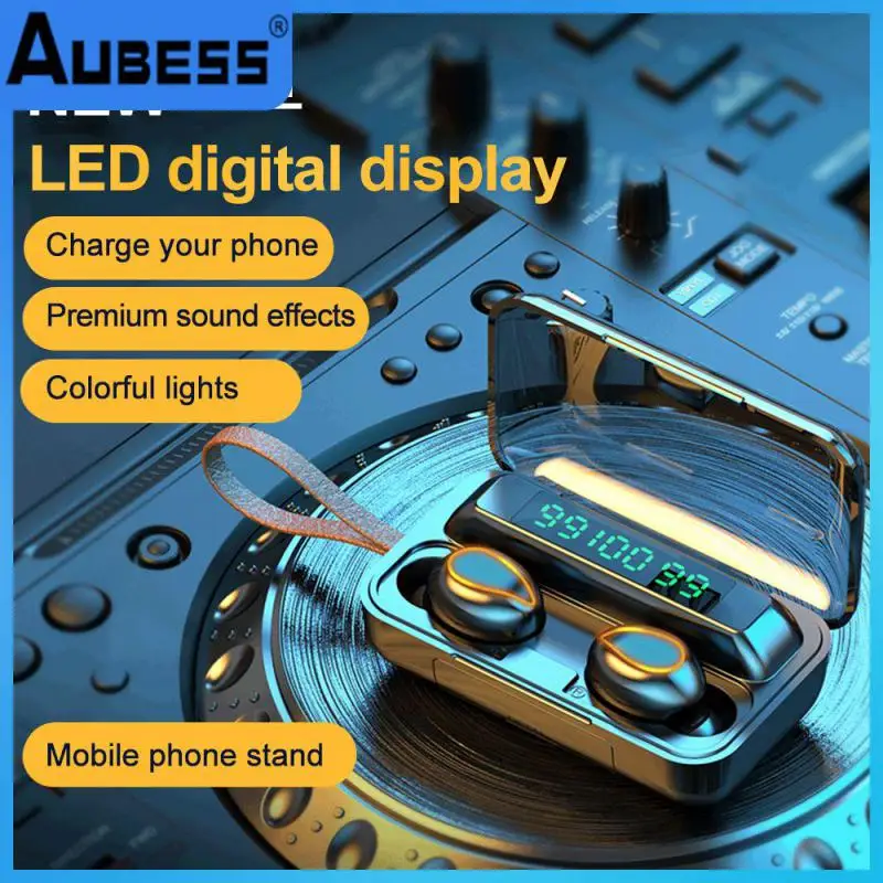 

New Wireless Sports Headsets Noise Reduction Tws Earphones Led Display In-ear Earbuds Touch Control Headsets Smart