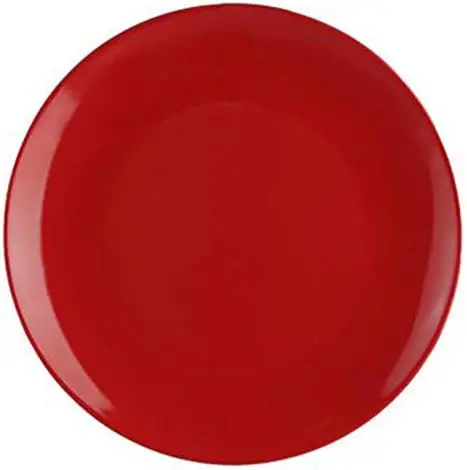 

Secret de Gourmet - Lot de 6 Assiettes Plates Ronde 26cm Rouge