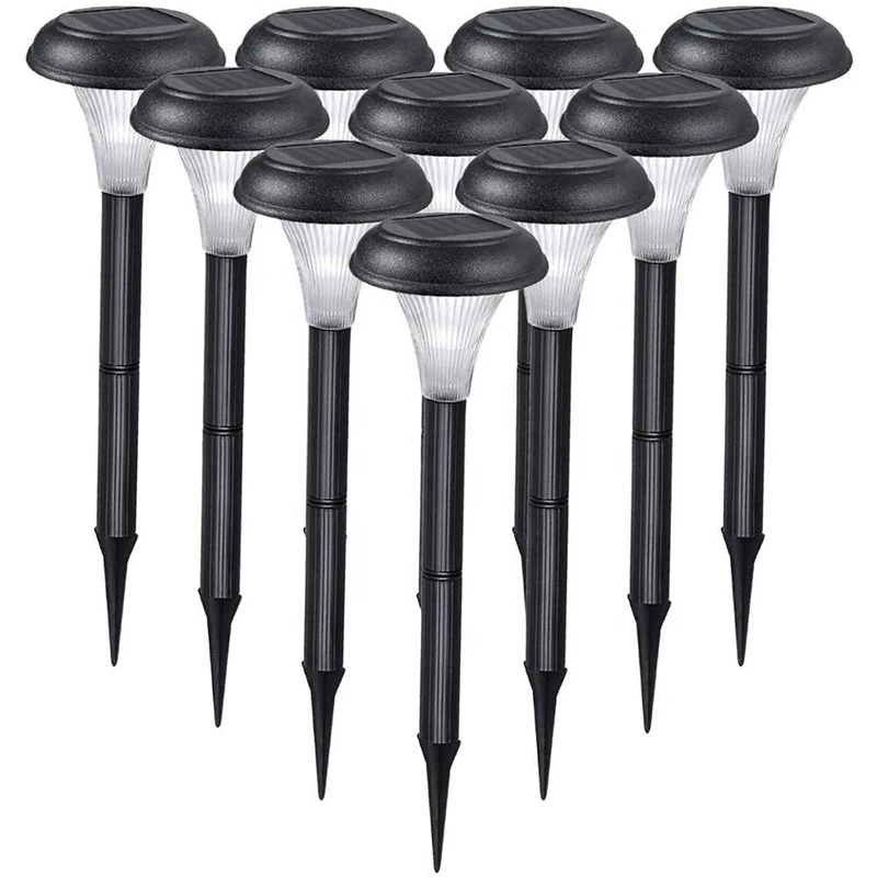 

10pcs/lot Hot selling cheap small plastic outdoor garden pathway yard pillar light LED Solar Light