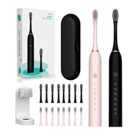 sonic electric toothbrush ultrasonic automatic usb rechargeable ipx7 waterproof whitening teeth tooth brush head holder adult