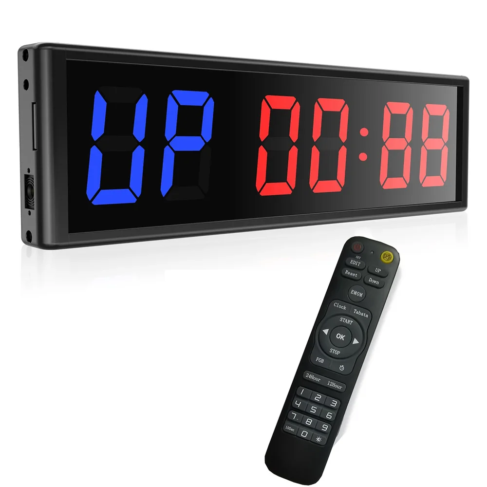 

Stopwatch Programmable Remote Clock Fitness Timer Gym 2.3 Countdown Digital Interval Control Home Timer With Fitne For
