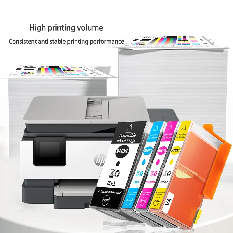 Фото Для HP920 920XL BK черный C M Y картридж, совместимый с принтером HP OfficeJet 6000/6500/6500Wireless/6500A/7000/750/7500A №2