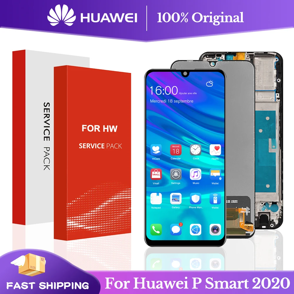 

6,21 "оригинальный для Huawei P Smart 2020 ЖК-экран, сенсорный дигитайзер, запасные части, P Smart 2020 дисплей POT-LX1A