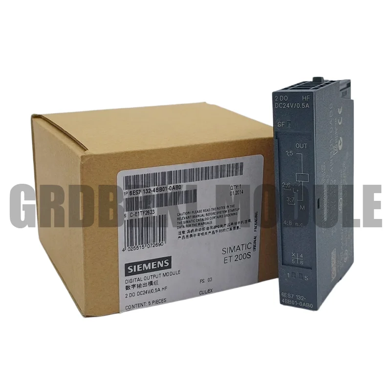 Фото Новый Оригинальный Электронный Модуль SIEMENS 6ES7132-4BB01-0AB0 SIMATIC ET200S 2DO DC24V 0.5A с цифровым выходом для ПЛК №2
