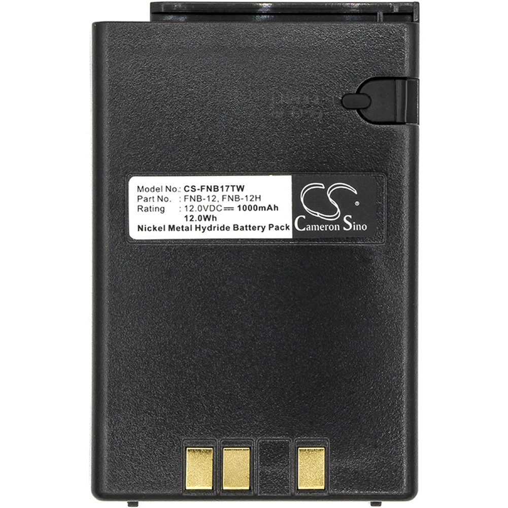 

Cameron Sino 1000mA Battery for YAESU FTH-2008,FTH-2010,FTH-7005 FNB-10,FNB-10H,FNB-12,FNB-12H,FNB-14,FNB-14H,FNB-17,FNB-17H