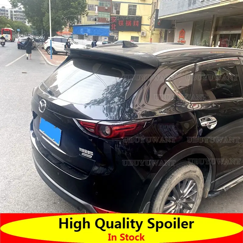 

For Mazda CX-5 CX5 2017 2018 2019 ABS Plastic Unpainted Primer Color Rear Roof Spoiler Trunk Wing Lip Boot Cover Auto Part