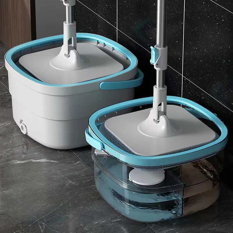 

Sewage Separation Absorbent Mop Bucket Household Hands-free Rotary Flat Mop Automatic Floor flat mop cleaning tools