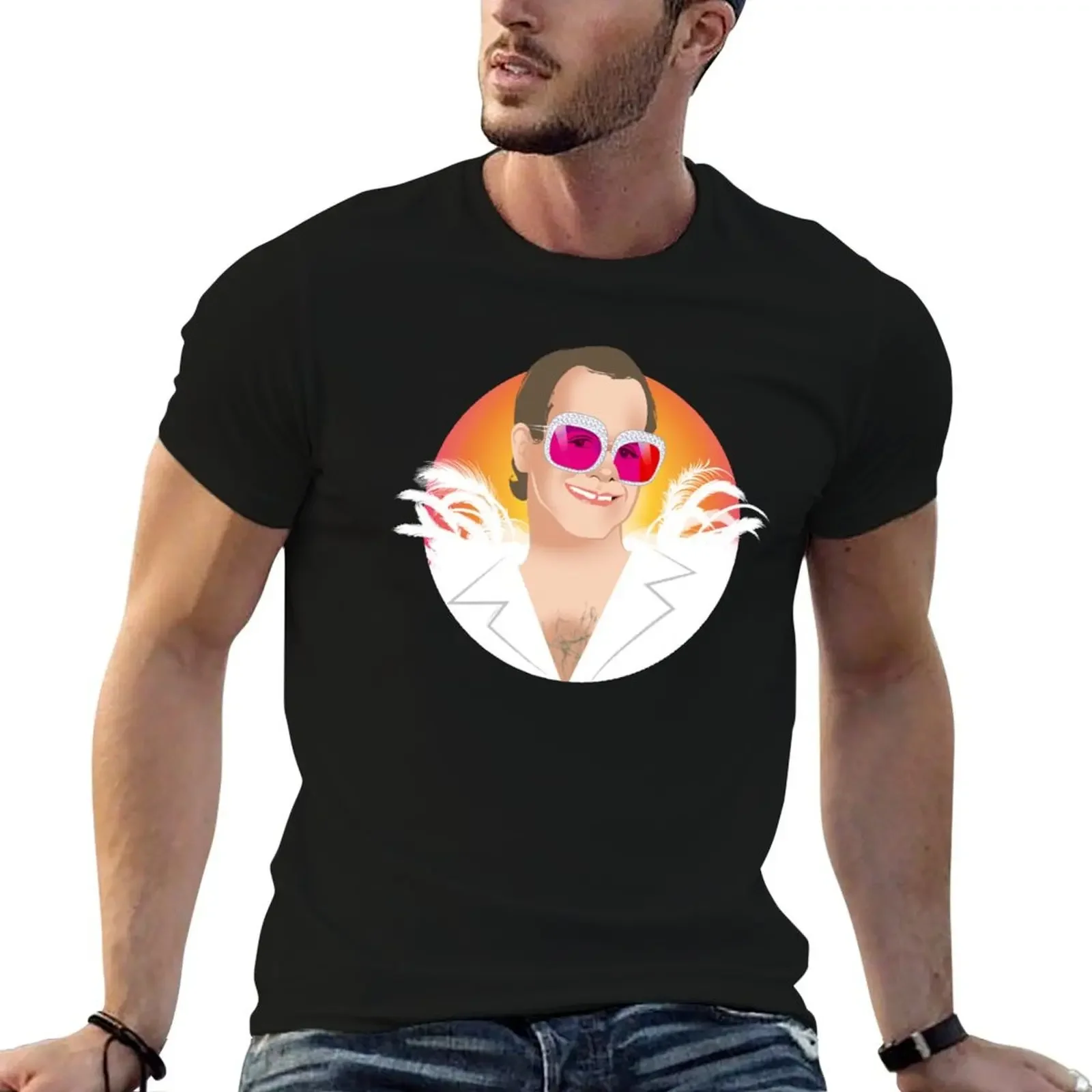 Футболка Sir Elton одежда в стиле хиппи спортивная для фанатов винтажная простые