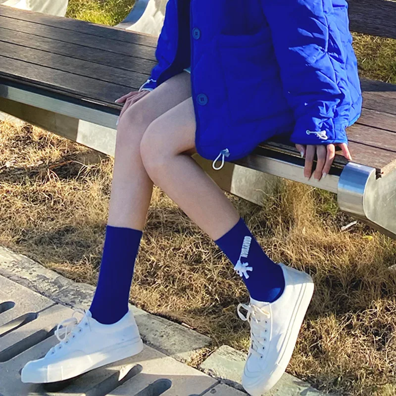 

Cartoon Socks Female Middle Tube Harajuku Sock Korean Version Cute Pin Bear Personality Student Long Tube Cotton Socks Meias