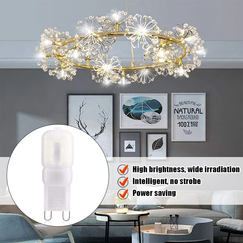 

10Pcs G9 LED 3W Capsule Light Bulb True Replacement For G9 Halogen Light Bulb Spotlight Chandelier Lighting Replace Halogen Lamp