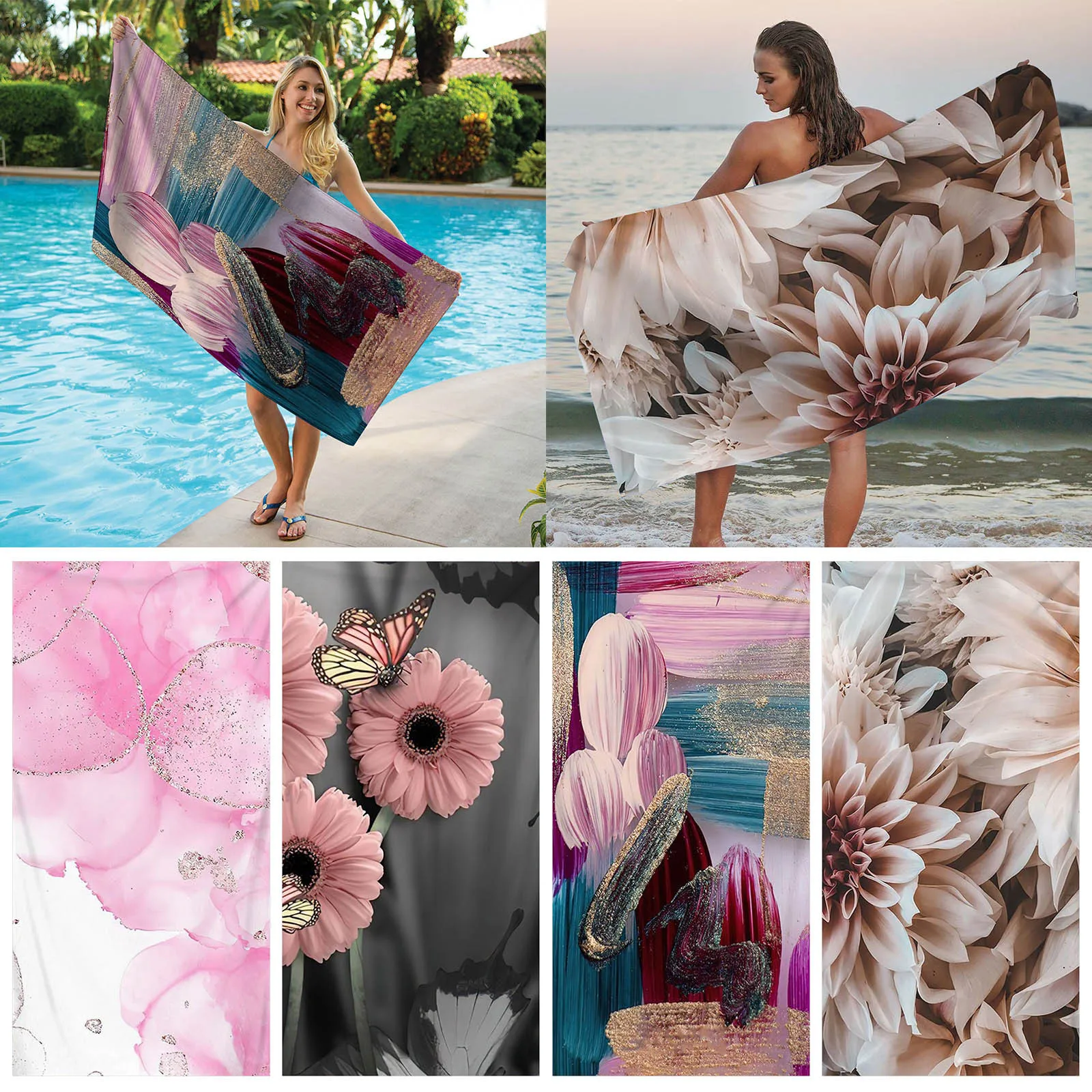 

Персонализированное полотенце для ванной комнаты, пляжное полотенце из микрофибры, суперлегкое банное полотенце камуфляжной расцветки, мн...