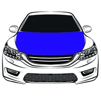 pure blue car hood cover 3 3x5ft 100polyesterengine elastic fabrics can be washed car bonnet banner flags