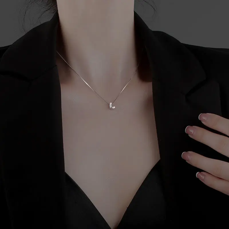 925 Sterling Silver Letter Beads Silver Charms A-Z Necklace DIY Beads Initial Alphabe Letter Beads Fit For Women Bracelet Making