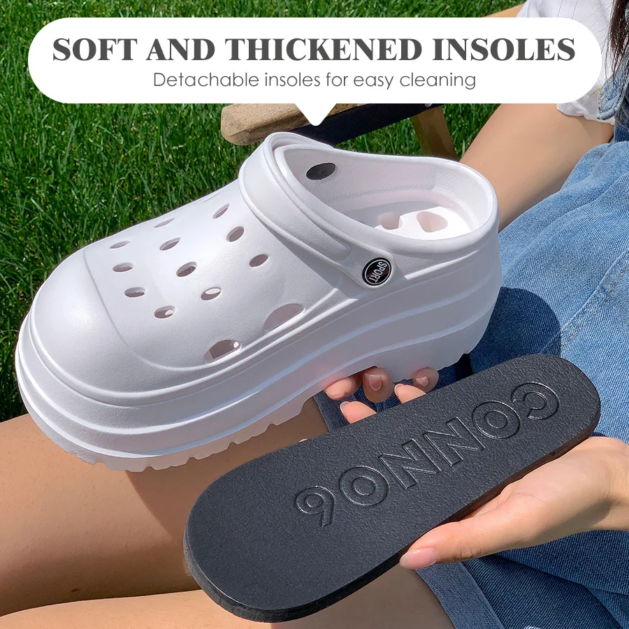 Женские современные тапочки Queen Time на толстой подошве и высоком каблуке для