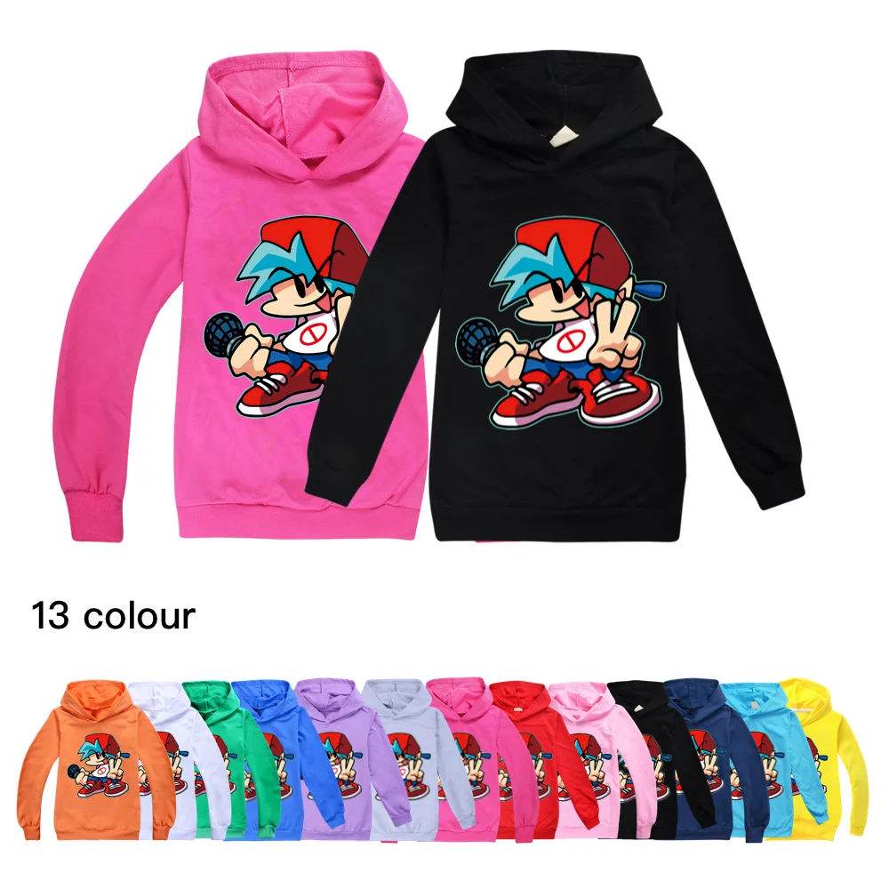 

Anime Friday Night Funkin Hoodie Spring Hooded Pullovers Tops Boys/girls Clothes Kids Sweatshirt New Game Funny Kids Hoodies