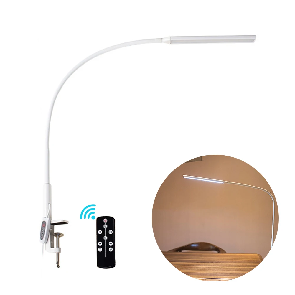 

Настольная лампа с поворотным рычагом и плавным затемнением, гибкий светильник для чтения, дома и офиса, с зажимом, для ухода за глазами, для ...