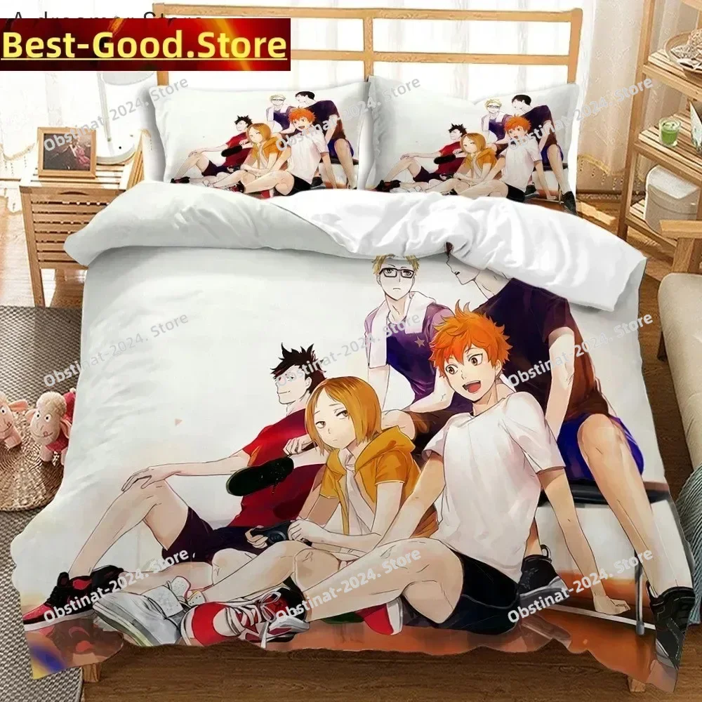 Haikyuu комплект постельного белья с 3D принтом для волейбола мальчиков