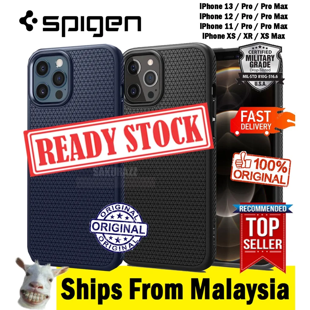 

NEW [Ori] Spigen Liquid Air Armor iPhone 13 / 12 / 11 /Mini /Pro / Pro Max / XR / XS / Xs Max 13 Pro Max Case Cover Casing