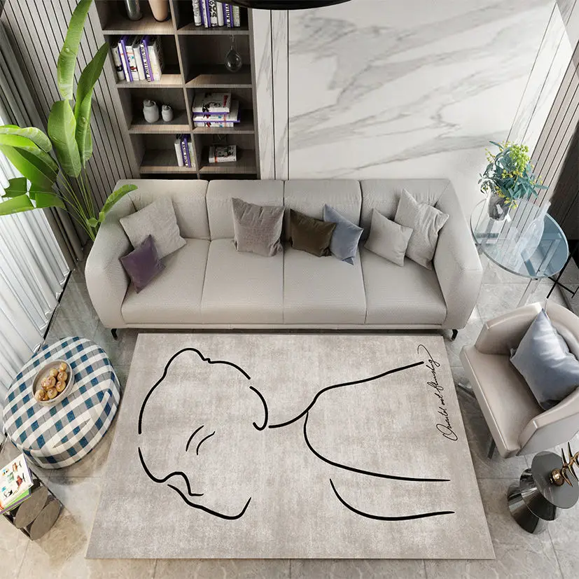 

Modern Line Art Large Area Carpet In Living Room Bedroom Decor Carpets Home Decoration Sofa Floor Mat Lounge Rug Study Rugs