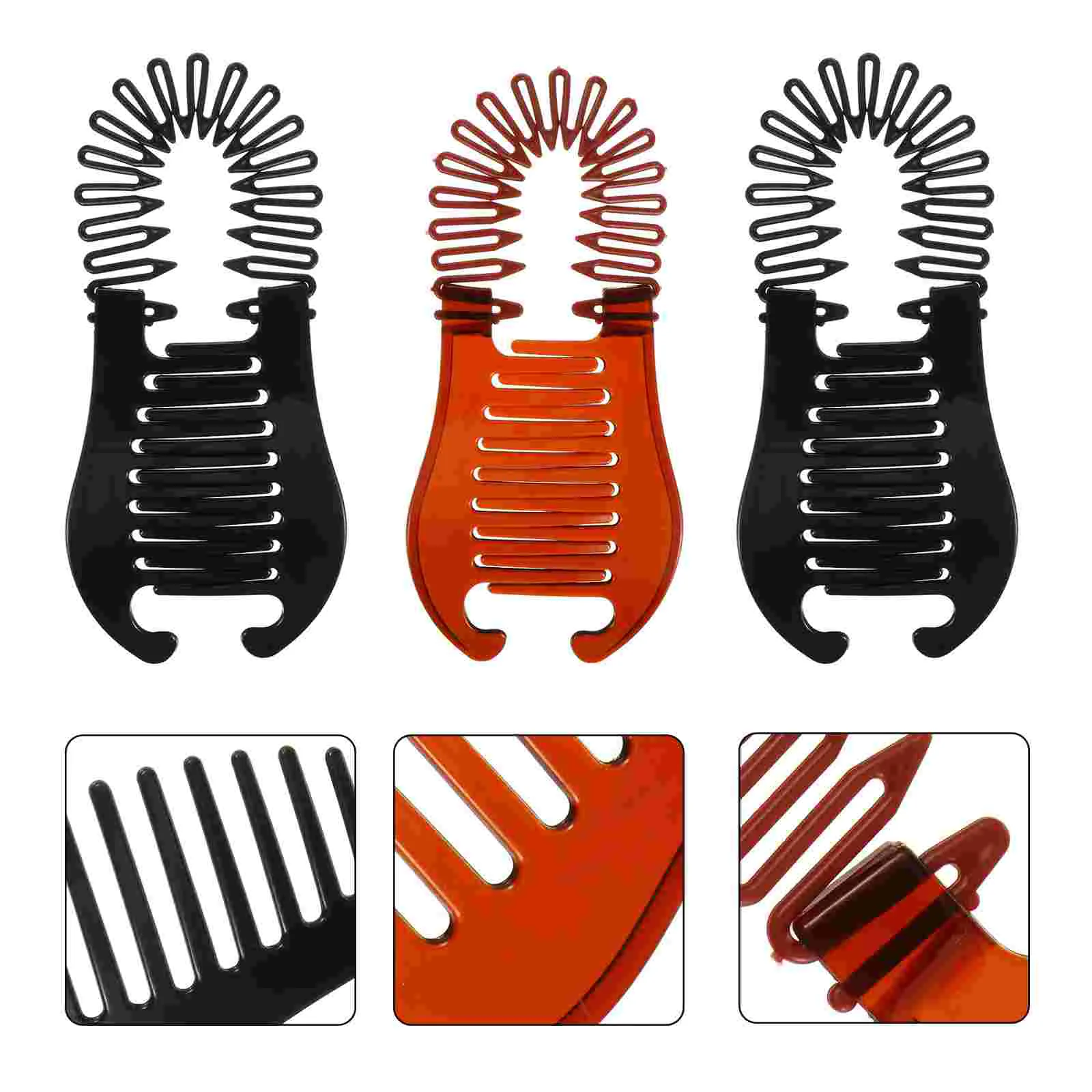 

Plastic Banana Vertical Clip Ponytail Hairpins Grip Clips Vintage Clamps Comb Styling Tool