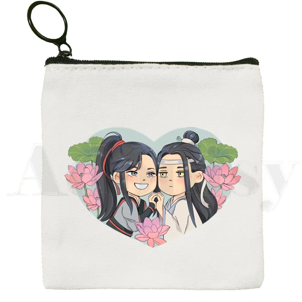 Anime Mo Dao Zu Shi Wei WuXian Lan Wangji Coin Purse Illustration Key Case Simple Small Cloth Bag New Creative Coin Purse