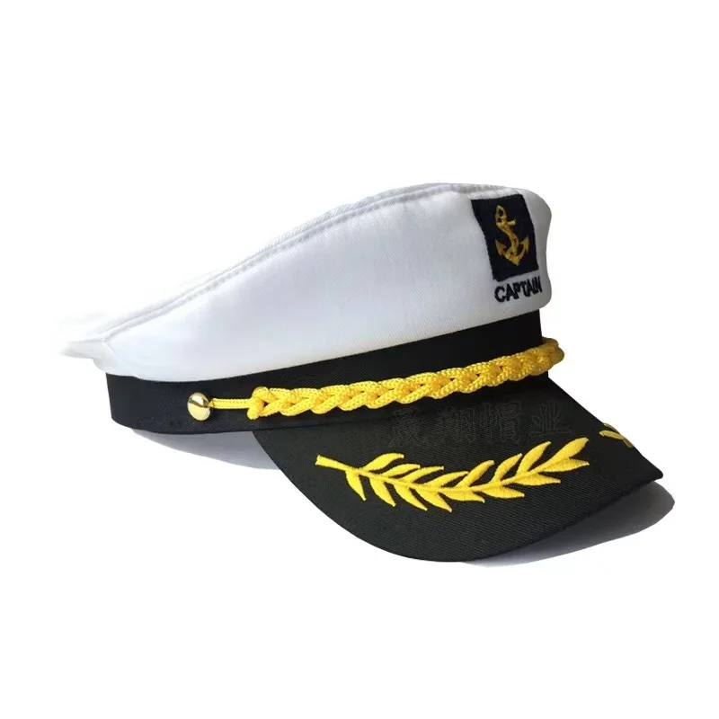 

Yacht Captain Cap for Adults Boat Sailor Captain Navy Costume Hat for Halloween, Party Dress Up
