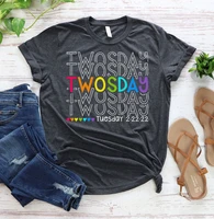 twosday shirt tuesday 2 22 22 shirts twos day stacked words tee 100 cotton o neck summer plus size short sleeve fashion tops