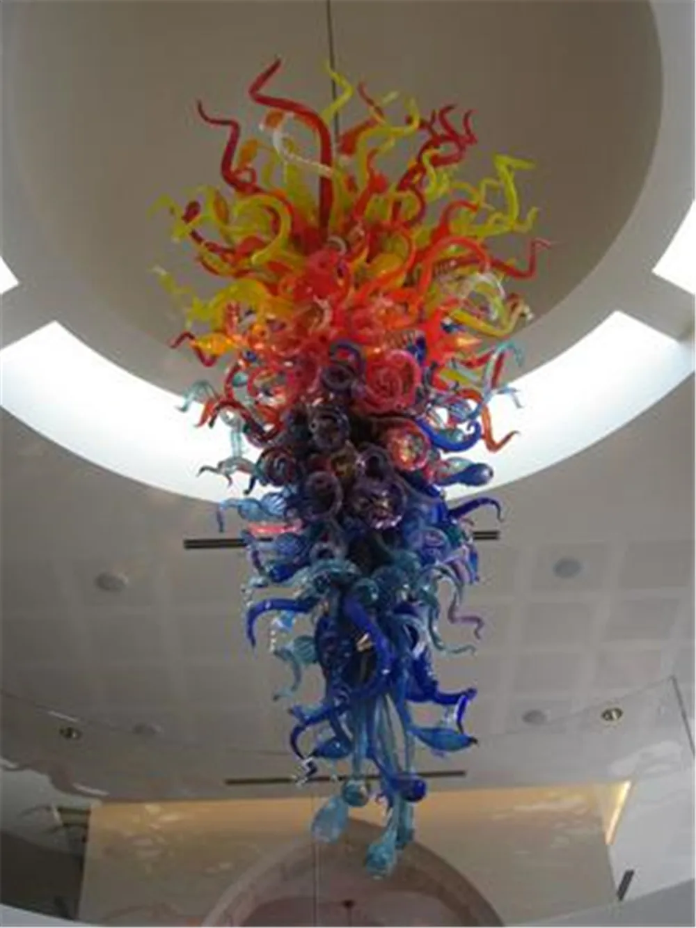 

​Modern Multi Color Chandelier Lamp Artistic Designer Hanging Lamp Hand Blown Glass Home Indoor Lighting Fixtures Dining Room