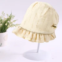 kids sun hat fashion fade resistant anti deform stripe adjustable strap toddler cap for daily baby kids hat kids hat