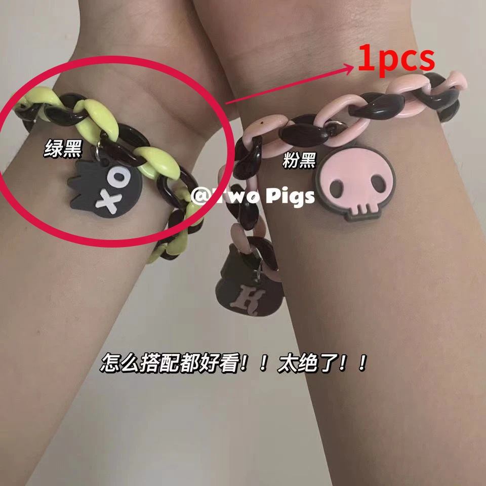 Милый черный браслет в стиле INS классные девушки и малыши Y2k женский Харадзюку