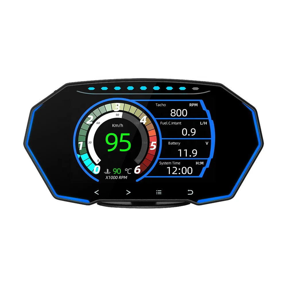 

2022 New Model F11 GPS+OBD2 TFT Screen Smart Gauge Multiple Functions Car HUD Head Up Display