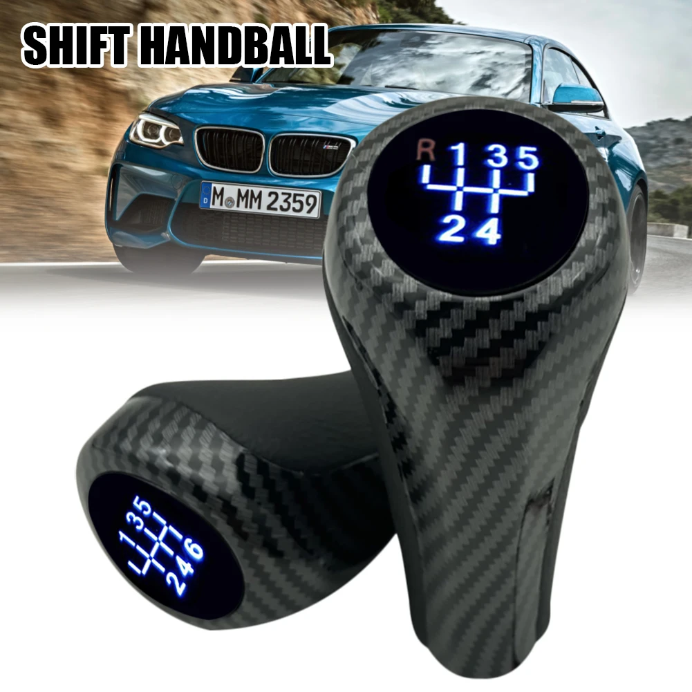 

5 6 Speed Manual Gear Shift Knob Transmission Shift Stick Knob With LED For BMW E46 E90 E91 E92 X1 X3 X5 Interior Accessories